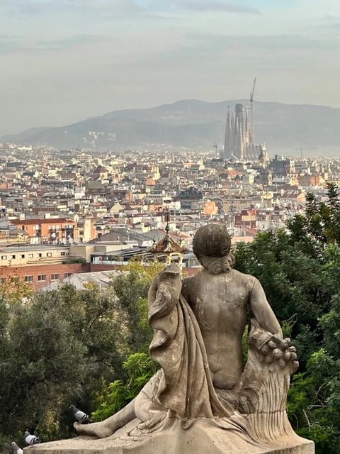 view of Barcelona from Lloc Mirador del Palau Nacional