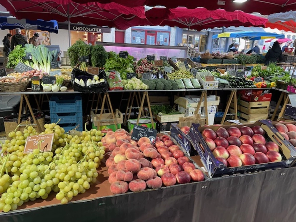An outdoor market in Sarlat, which was amazing.