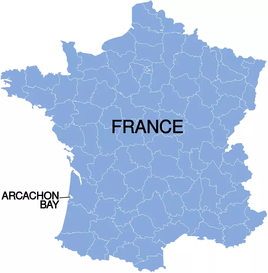 Here's where Arcachon Bay is.